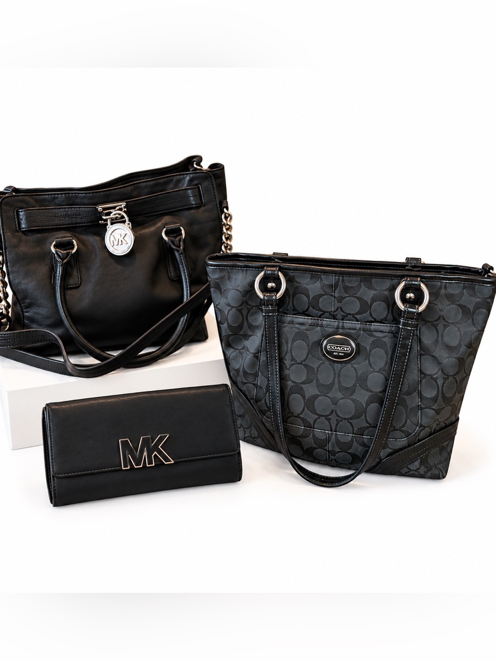 Designer 3-Bag Bundle Michael Kors & Coach Handbags